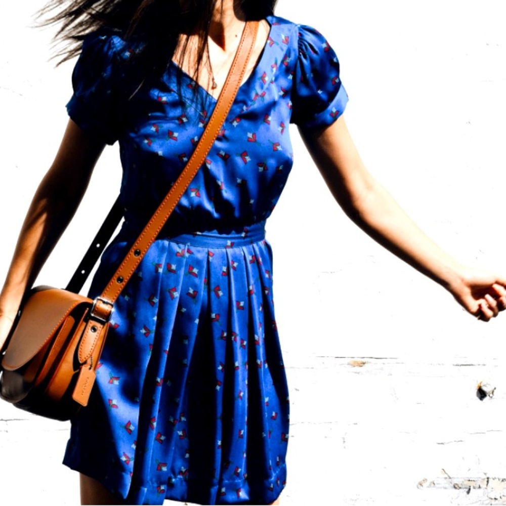 Reformed - Urban Outfitters x Reformation blue cut-out back - small